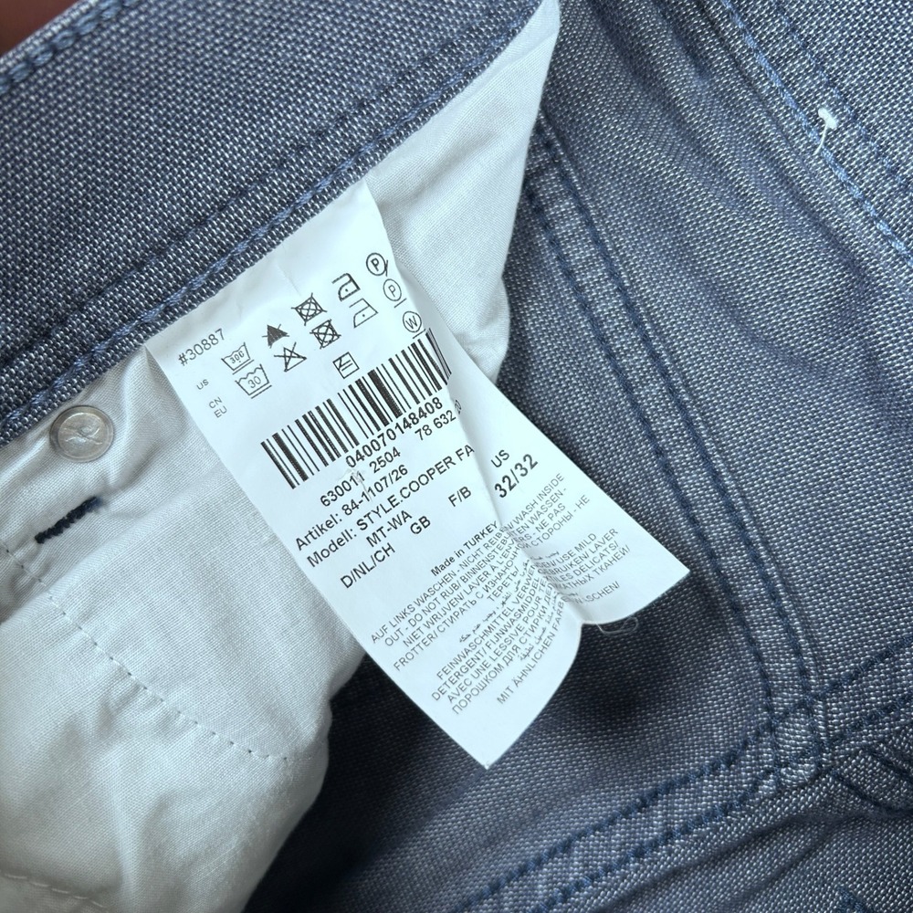 Brax Feel Good Cooper Fancy Regular Fit Pants Mens 30x30 Blue Textured - Picture 4 of 8